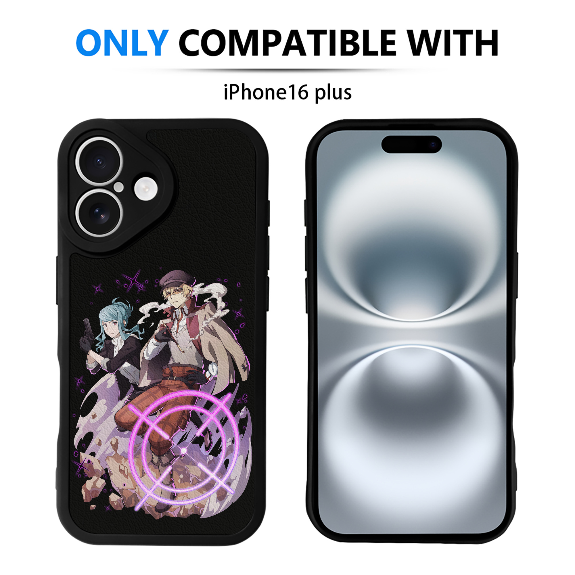 （画像用） 文豪ストレイドッグス Bungo Stray Dogs 【iPhone 16シリーズ対応】シリコンスマホケース（レザー調） 材質：シリコン